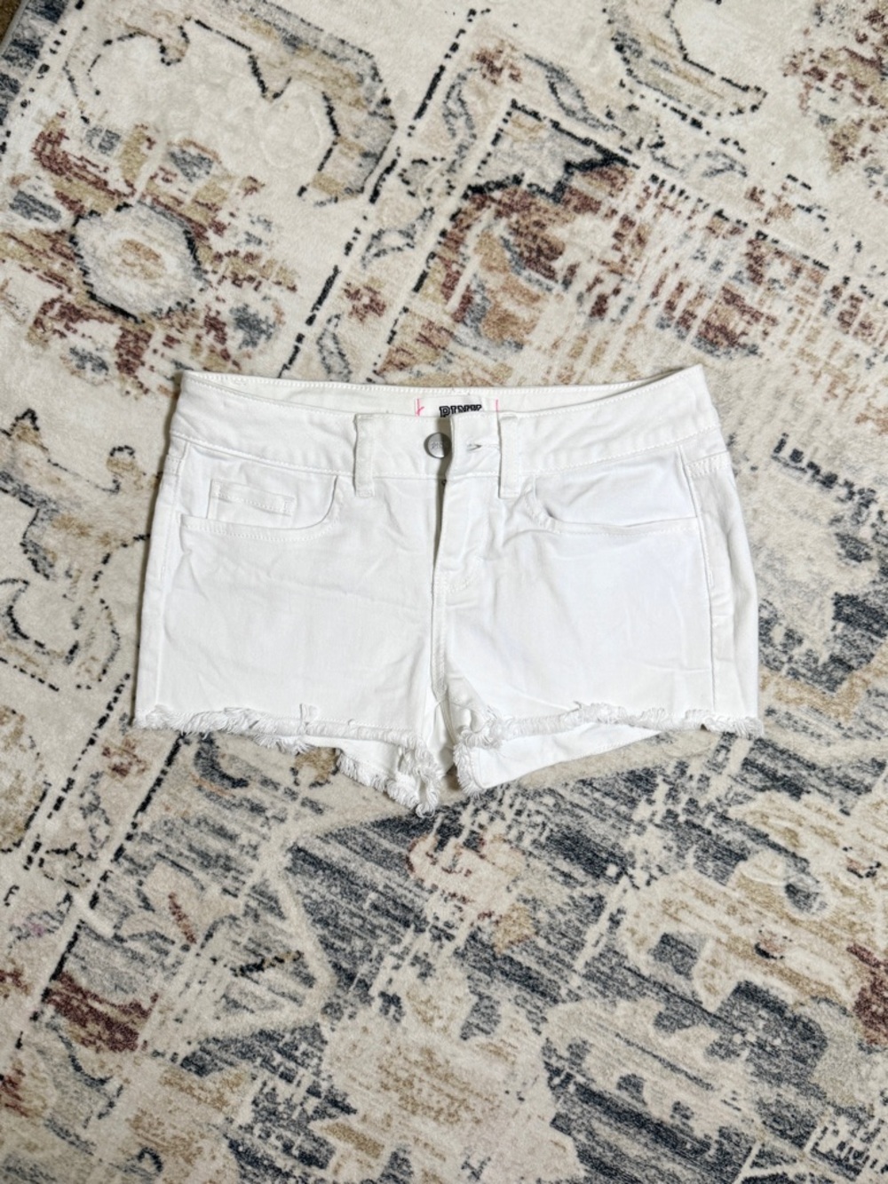 Pink VS Frayed Denim Cutoff Shorts - Picture 2 of 5